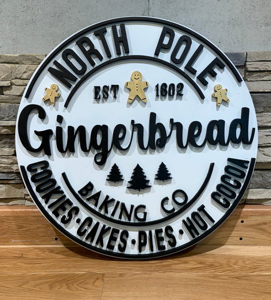 24” Gingerbread Sign