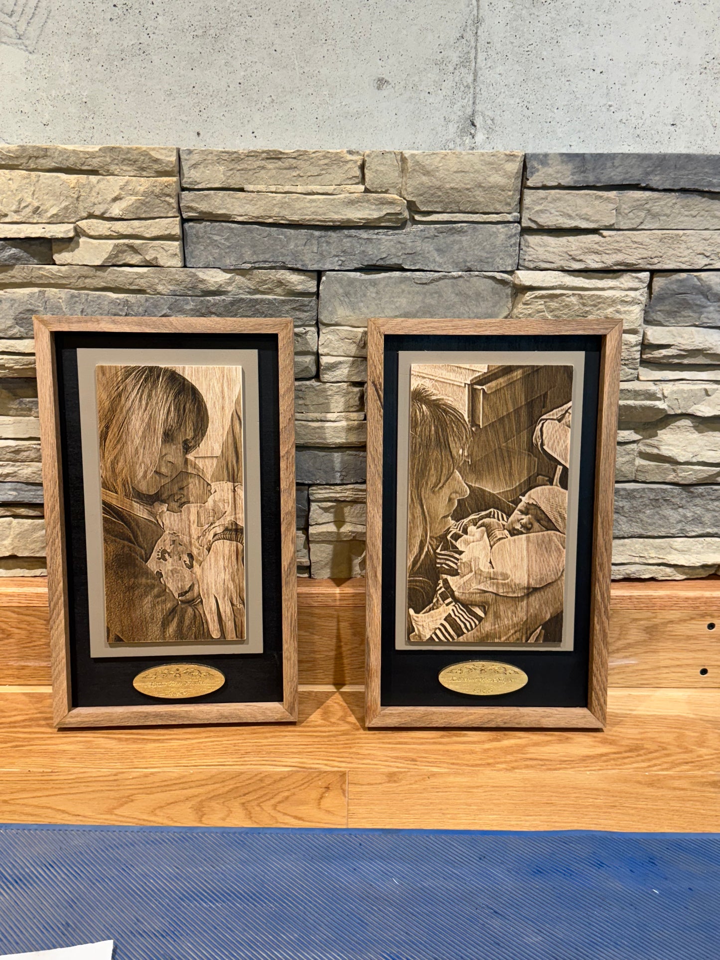 Custom engraved photos w/frame & Matte      (made to order)